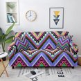 thumbnail image 5 of Purple Flower Wavy Line Printed Sofa Cover Elastic Dustproof and Wrinkle Resistant Universal ration for Multi-person Sofa, 5 of 6