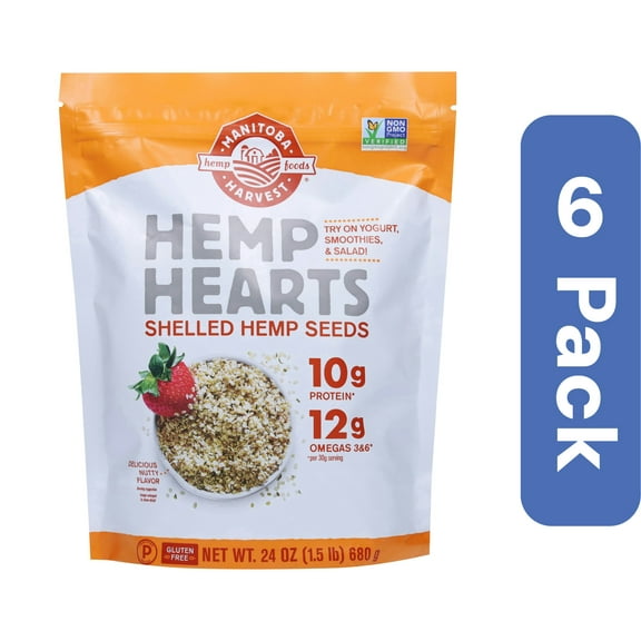Manitoba Harvest Hemp Hearts 24 oz (Pack of 6)