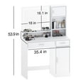 thumbnail image 7 of MXKF Makeup Vanity Desk,Dressing Table with Large Drawer , 3 Level Storage Dresser White, 7 of 7