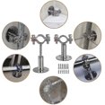 thumbnail image 4 of Stainless Steel Wall Mount Ceiling Mount Pipe Supports, 2pcs Adjustable Pipe Bracket Clamp Pipe Straps With Screws -tt, 4 of 5