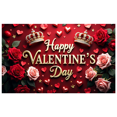 thumbnail image 1 of Valentines Day Gnomes Banner Party Backdrop Happy Valentines Background Home Decorations Indoor Outdoor Decor Photography Props, 1 of 4