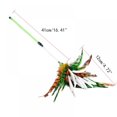 thumbnail image 4 of Cat Feather Toys Teaser - 3 Pack Colorful Exercise - with Long Wand for Cat and Kitten, 4 of 9