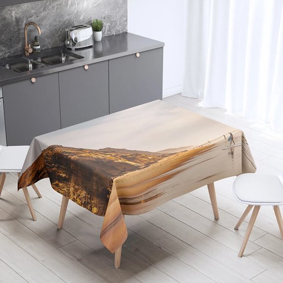 cover dust anti-fouling rectangular decoration home tablecloth pattern printed beach scenery Natur