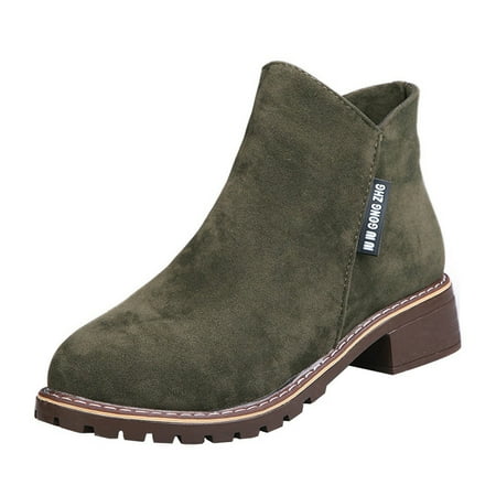 

Alueeu Women s Ankle Boots Women s Ladies Fashion Ankle Short Martin Boots Leather Shoes Sneakers