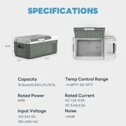 Alpicool Car Fridge, 16 Quarts Car Portable Refrigerator 12V Fridge -4℉ to 68℉ Portable Freezer Electric Cooler DC12/24V AC110V/240V for RV Truck Camping Travel