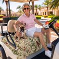 thumbnail image 3 of Golf Cart Seat Covers for 2 Seater, Rustic Botanical Soft Microfiber Cart Seat Towel Blanket, Vintage Floral Wildflower Absorbent Breathable Non Slip Bench Seats Protector for Golf Course 51"x31", 3 of 9