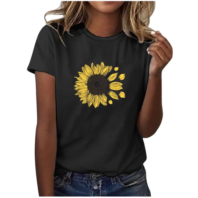 Blouses pour Femmes,Shorts pour Femmes,Blouse à Manches Courtes Imprimée pour Femmes, T-Shirt Drôle à Col Rond,Blouses pour Femmes Mode,Blouses à Manches Courtes pour Femmes