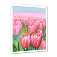 thumbnail image 2 of Designart 'Pink Tulips in Field' Traditional Framed Art Print, 2 of 4