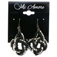 thumbnail image 2 of Mi Amore Knot Dangle-Earrings Black/Silver-Tone, 2 of 2