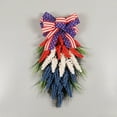 thumbnail image 5 of Nmdmisc 22" Patriotic Red,White,Blue Floral Swag Wreath for Front Door Patriotic USA Floral Teardrop Swags 4th of July Independence Day Rings Wreaths for Pillars Porch Wall Window Decor, 5 of 9