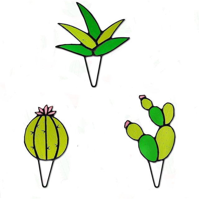 Venta Exclusiva, Planta de simulación de suculentas y cactus de colores, adornos acrílicos decorativos para ventanas y balcones, plantas tropicales en macetas Akmoler