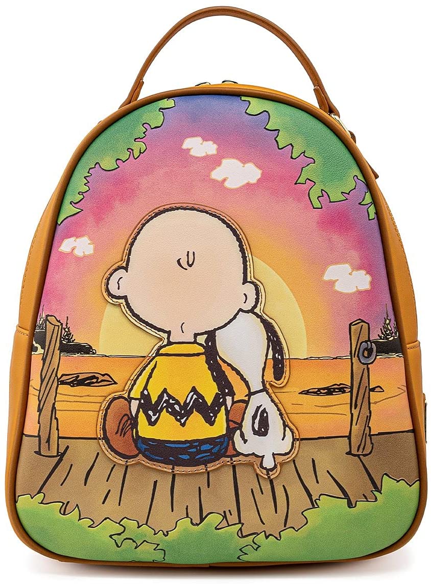 Buy Loungefly Peanuts Charlie and Snoopy Sunset Mini Backpack Online at