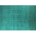 thumbnail image 1 of Ahgly Company Machine Washable Indoor Rectangle Oriental Turquoise Blue Industrial Area Rugs, 8' x 10', 1 of 4