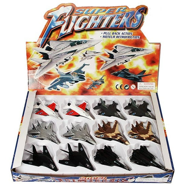 Super Flighters Airplanes Diecast Airplane Package Box of 12 assorted