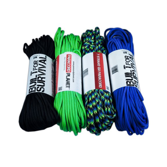 Paracord Planet Big Hank Paracord Combo Crafting Kits – 550 lb Type III – Parachute Cord – Small & Large Arts and Craft Projects