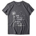 thumbnail image 2 of T-shirt Décontracté pour Femme à Manches Courtes avec Imprimé de Lettres, 2 of 3