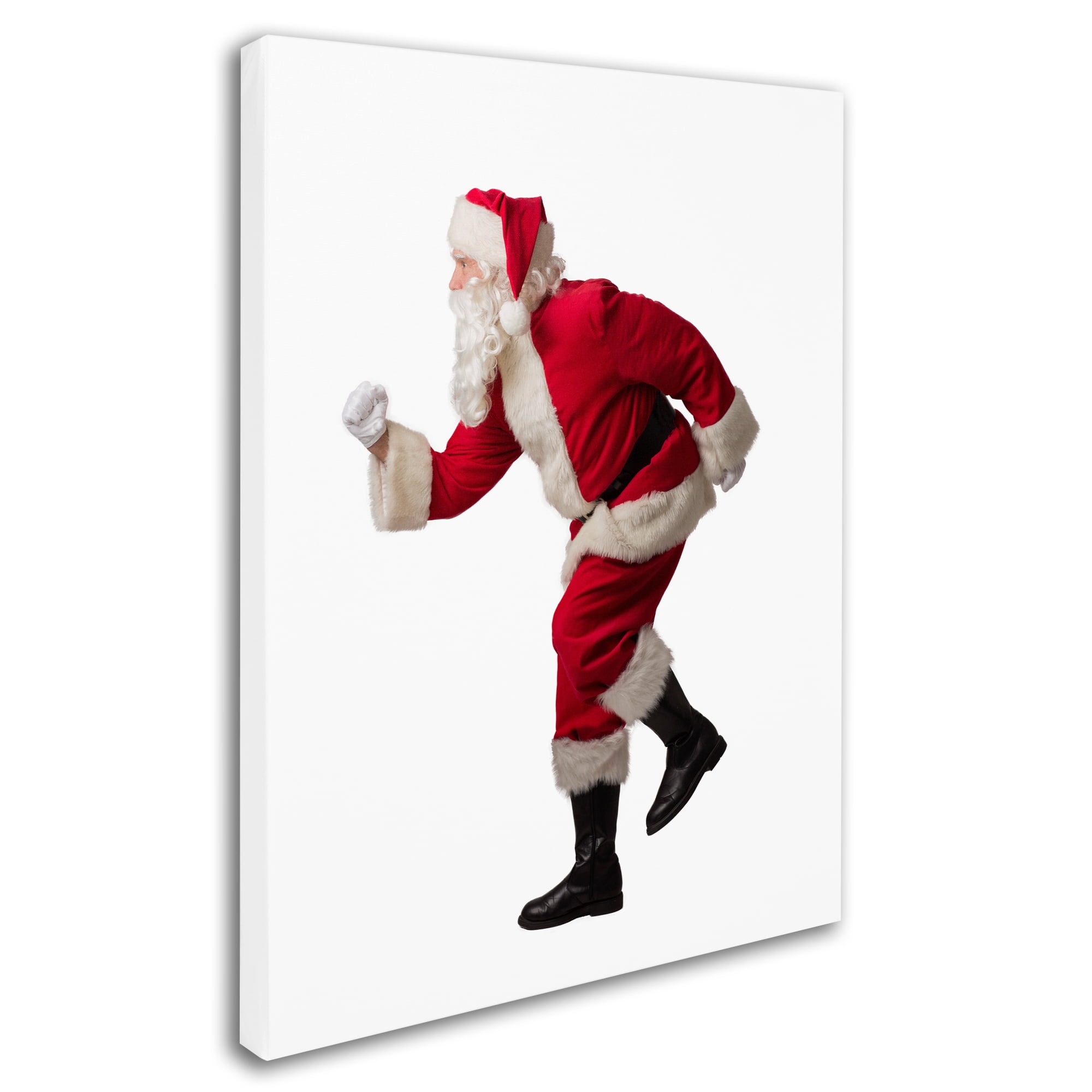 Trademark Fine Art 'Santa-running-15035' Canvas Art by Ed Wheeler