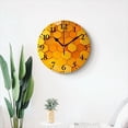 thumbnail image 6 of 10 Inch Wall Clock Battery Operated Square Clock for Office, Kitchen, Outdoor, Living Room, Orange-Yellow Gradient Hexagon Honeycomb, 6 of 7
