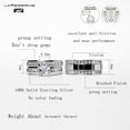 thumbnail image 2 of Two Rings Wedding Ring Sets His And Hers Couples Women Sterling Silver moissanite Man Titanium Wedding Bands, 2 of 6