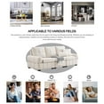 thumbnail image 7 of 93inch Sofa Couch with Storage Space, Modern 3 Seater Sofa with Padded Seat and Arms, Upholstered Sectional Sofa for Living Room Apartment Bedroom, Beige, 7 of 7