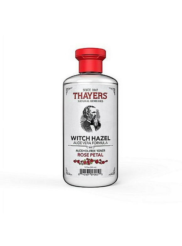 THAYERS Rose Petal Witch Hazel Toner - Alcohol Free & Organic Aloe Vera 12oz