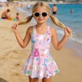 thumbnail image 3 of DISNIMO Bunny Easter Egg Printed Girls One Piece Swimsuits with Skirt Kids Sleeveless Swimwear Quick Dry Bathing Suit Hawaiian Beach Pool Party Swim Dress, 3 of 8