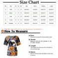 thumbnail image 2 of LSLJS Women Hauts de Mode pour Femmes à Manches Courtes Col en V Uniforme de Travail Impression Halloween avec Poche Blouse Tops, Halloween Tops for, 2 of 4