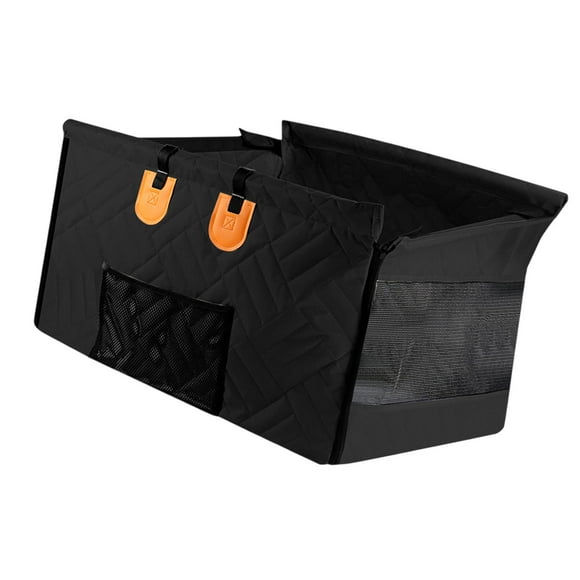 Transportín para perros y gatos para el asiento trasero del coche, protección para perros y cestas para perros, instalación cómoda. L. Bkack