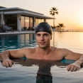 thumbnail image 2 of Waterproof Hair-Protecting Silicone Swim Cap - Soft Tear-Resistant Cap for Daily Swimming, 2 of 6
