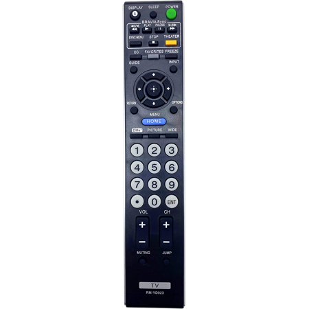 RM-YD023 Replacement Remote Control For Sony TV - Works With KDL-52WL140, KDL-40W4100 & More