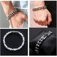 thumbnail image 4 of Pulsera de cadena de motociclista para bicicleta estilo mecánico Punk Rock de acero inoxidable para hombre, 4 of 5