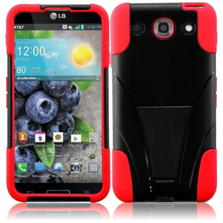 Dual Hybrid T-Stand Case for LG Optimus G Pro E980 -
