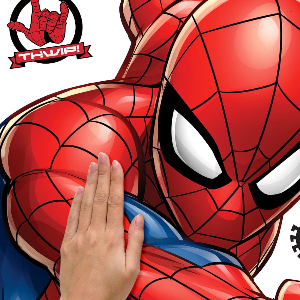 RoomMates Spider-Man Extra Large Peel and Stick Wall Decals, 41.27 inches x 28.12 inches, Red