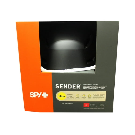Spy  Sender Snow Sports Helmet with MIPS Brain Protection Adult Medium Black