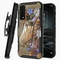thumbnail image 1 of DALUX V Kickstand Holster Hybrid Phone Case Cover Compatible with TCL 4X 5G / TCL 20 A 5G / T601DL (2022) - Hippie Horse, 1 of 2
