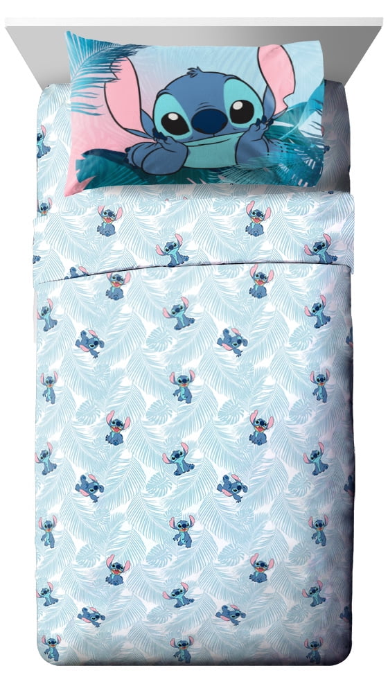 Disney STITCH & LILO  Twin Bed Sheet 3pc Set Kids Bed Decoration Gift New 