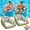 Green-2PCS, variant on 3-in-1 Inflatable Pool Lounge Chair,U-Shaped Adult Float with Cup Holder,Heavy-Duty U-Shaped Pool Float with mesh seat,backrest, armrests