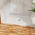 thumbnail image 4 of Goodyo 32" x 48" Shower Base, Single Threshold  Center Drain Shower Pan in White, No Drain Kit, 4 of 7