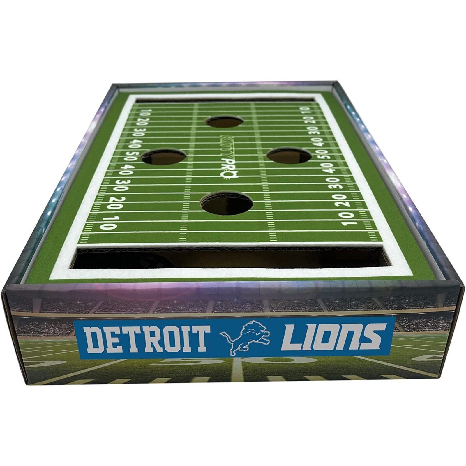 Pets First NFL Detroit Lions Cat Scratcher Box Football Field Designed Cat Scratcher & Lounge