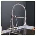 thumbnail image 4 of Nickel Spring Pull Down Kitchen Faucet Dual Spouts 360 Swivel Handheld Shower Kitchen Mixer Crane Hot Cold 2 Outlet Spring Taps ,360° Swivel Spout, 4 of 7