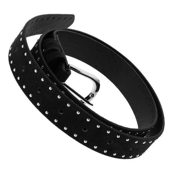 HOMEMAXS Women Punk Suede Belt With Studs Western Style Buckle Waist Belt Zinc Alloy For Jeans Dresses And Cosplay Fashionable And Comfortable