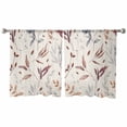 thumbnail image 7 of Sheer Curtains 45 inches Long, Plant Vintage Retro Fall Leaf Thanksgiving Light Filtering Sheer Window Curtains Rod Pocket Voile Drapes for Bedroom Living Room, 52"W x 45"L 2 Panels, 7 of 7