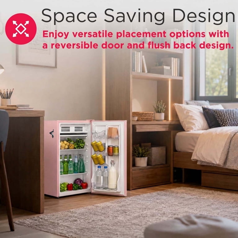 Frigidaire 3.2 Cu Ft Retro Compact Refrigerator with Chiller, Pink photo 5