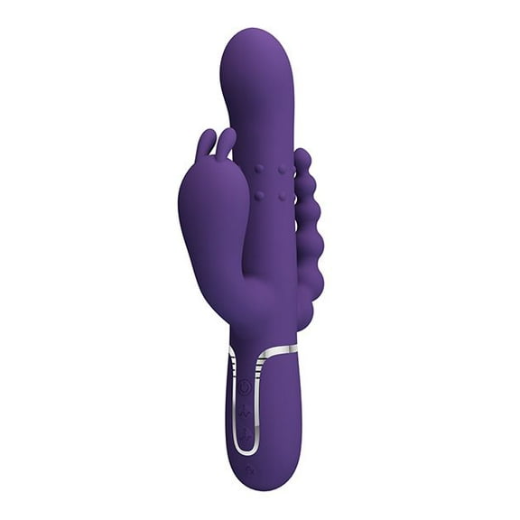 Pretty Love Cammy 4 in 1 Twinkled Tenderness Rabbit Vibrator, Purple