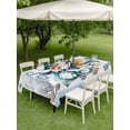thumbnail image 3 of Outdoor Tablecloth with Umbrella Hole and Zipper, Coastal Octopus Rectangle Table Cloth 60x120 Inch Waterproof Tablecloth, Nautical Starfish Shell Jellyfish Anchor Picnic Table Cover for Patio, 3 of 7