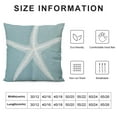 thumbnail image 6 of Nawypu  Green Starfish Sea Star Vintage Pastel Sea Foam Blue Fish Decorative Pillow Case Throw Pillow Covers Waist Lumbar  Throw Pillow Cases Cushion Cover Rectangular 2pcs, 6 of 6