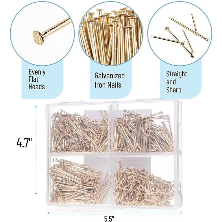 Finishing Nails Assortment Kit, 600-Piece, Four Sizes photo 5
