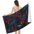 thumbnail image 3 of Sea Turtles and Bohemian Waves Large Beach Towel - Plush Thick Cotton Pool Towel, Adult Beach Towels, 3 of 17