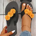 thumbnail image 4 of Samickarr Summer Slippers For Women Indoor And Outdoor Wide Fashion Women's Shoes Casual Round Toe Wedge Heel Slippers Floral Beach Sandals, 4 of 7