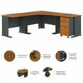 thumbnail image 3 of Series A 84W x 84D Corner Desk with Mobile File in Cherry - Engineered Wood, 3 of 6